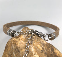 Load image into Gallery viewer, Adjustable Custom Thin Leather Bracelet