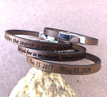 Load image into Gallery viewer, Personalized Thin Leather Bracelet
