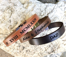 Load image into Gallery viewer, Custom Leather Bracelet for Men