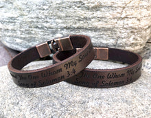 Load image into Gallery viewer, Custom Men's Leather Bracelet, Men's Wristband