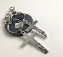 Load image into Gallery viewer, Personalized Cross Keychain