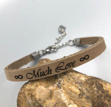 Load image into Gallery viewer, Adjustable Custom Thin Leather Bracelet