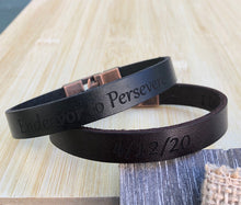 Load image into Gallery viewer, Hidden Message Leather Bangle