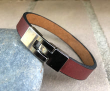 Load image into Gallery viewer, Custom Leather Bracelet, Hidden Message Leather Bangle, Personalized Bracelet For Me