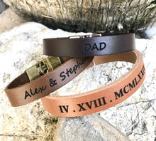 Load image into Gallery viewer, Custom Leather Bracelet for Men