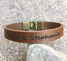 Load image into Gallery viewer, Custom Leather Bracelet for Men