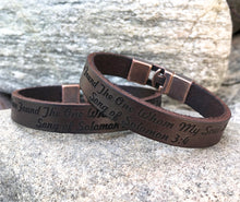 Load image into Gallery viewer, Custom Men's Leather Bracelet, Men's Wristband