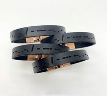 Load image into Gallery viewer, Custom Morse Code Leather Bracelet