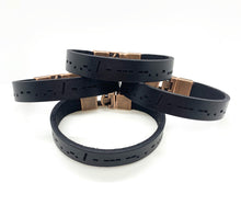 Load image into Gallery viewer, Custom Morse Code Leather Bracelet