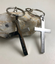 Load image into Gallery viewer, Personalized Cross Keychain