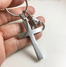 Load image into Gallery viewer, Personalized Cross Keychain