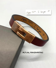 Load image into Gallery viewer, Actual Handwritten Leather Bracelet
