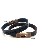 Load image into Gallery viewer, Custom Engraved Leather Bracelet