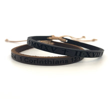 Load image into Gallery viewer, Personalized Adjustable Thin Leather Bracelet