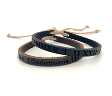 Load image into Gallery viewer, Personalized Adjustable Thin Leather Bracelet