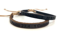 Load image into Gallery viewer, Personalized Adjustable Thin Leather Bracelet
