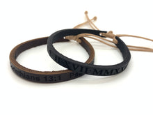 Load image into Gallery viewer, Personalized Adjustable Thin Leather Bracelet
