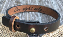 Load image into Gallery viewer, Personalized Adjustable Leather Bracelet