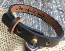 Load image into Gallery viewer, Personalized Adjustable Leather Bracelet