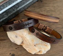Load image into Gallery viewer, Spotify Code Custom Leather Bracelet