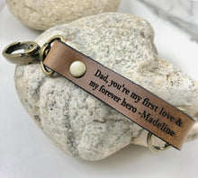 Load image into Gallery viewer, Personalized Leather Keychain