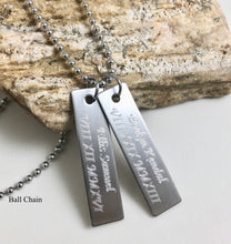 Load image into Gallery viewer, Custom Tag Pendant Necklace w/ Rollo or Ball Chain