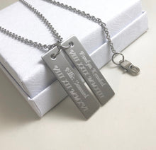 Load image into Gallery viewer, Custom Tag Pendant Necklace w/ Rollo or Ball Chain
