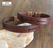 Load image into Gallery viewer, Actual Handwritten Leather Bracelet