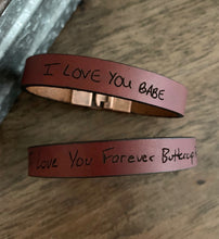 Load image into Gallery viewer, Actual Handwritten Leather Bracelet