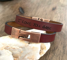 Load image into Gallery viewer, Actual Handwritten Leather Bracelet