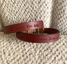 Load image into Gallery viewer, Actual Handwritten Leather Bracelet