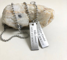 Load image into Gallery viewer, Custom Tag Pendant Necklace w/ Rollo or Ball Chain