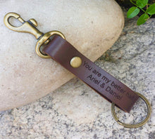 Load image into Gallery viewer, Personalized Leather Keychain