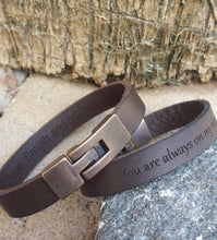 Load image into Gallery viewer, Custom Men's Leather Bracelet, Unisex Bracelet