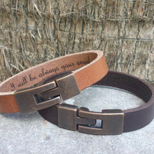 Load image into Gallery viewer, Custom Men's Leather Bracelet, Unisex Bracelet