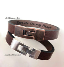 Load image into Gallery viewer, Custom Engraved Men's Leather Bracelet