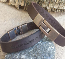 Load image into Gallery viewer, Hidden Message Leather Bangle