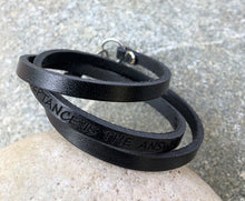 Load image into Gallery viewer, Wrap Leather Bracelet, Personalized Unisex Bracelet