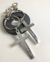 Load image into Gallery viewer, Personalized Cross Keychain