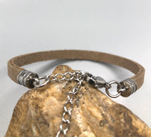 Load image into Gallery viewer, Adjustable Custom Thin Leather Bracelet
