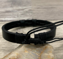 Load image into Gallery viewer, Religious Adjustable Leather Bracelet, Cross Bracelet

