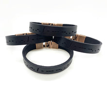 Load image into Gallery viewer, Custom Morse Code Leather Bracelet
