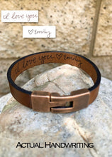 Load image into Gallery viewer, Actual Handwritten Leather Bracelet
