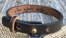 Load image into Gallery viewer, Personalized Adjustable Leather Bracelet
