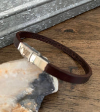 Load image into Gallery viewer, Personalized Thin Leather Bracelet
