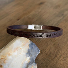 Load image into Gallery viewer, Personalized Thin Leather Bracelet
