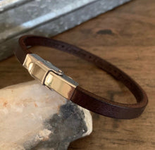 Load image into Gallery viewer, Personalized Thin Leather Bracelet
