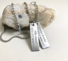 Load image into Gallery viewer, Custom Tag Pendant Necklace w/ Rollo or Ball Chain
